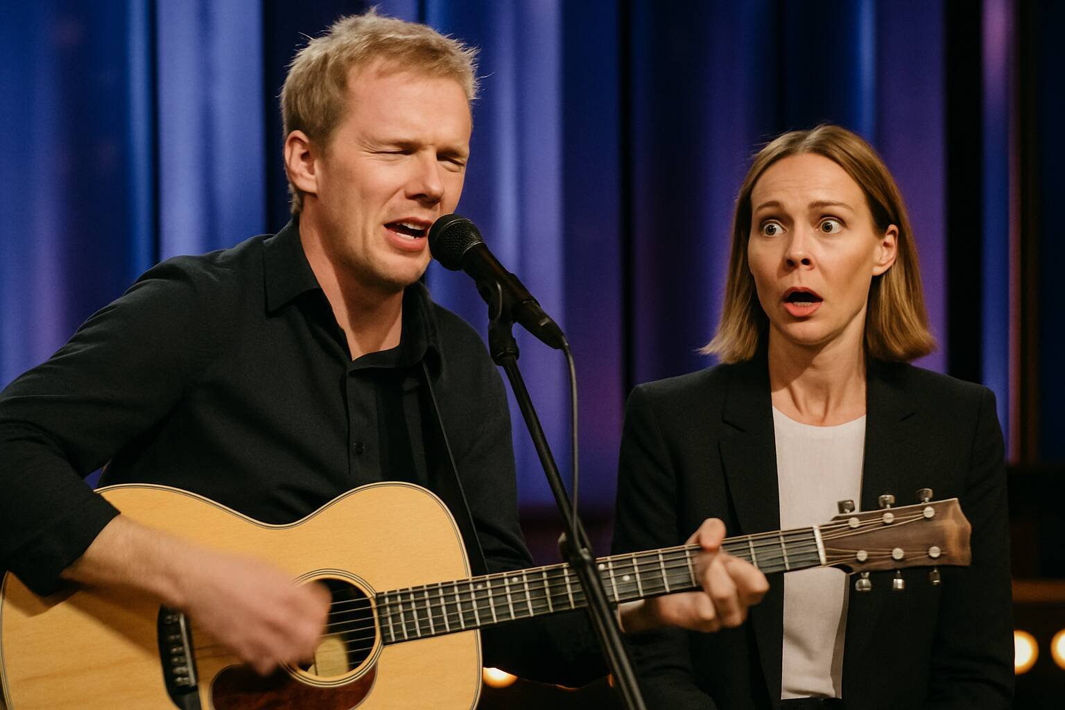 Upptäck historien bakom Björn Gustafsson och Carina Bergs oväntade relation - från kärlekssången 2008 till återföreningen i Melodifestivalen 2024.